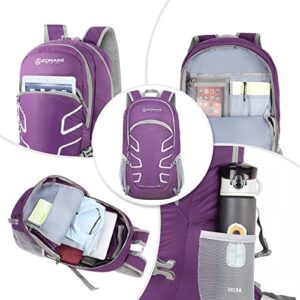 ZOMAKE 45L Lightweight Packable Backpack - Light Foldable Hiking Backpacks Water Resistant Large Folding Daypack for Travel(Purple)