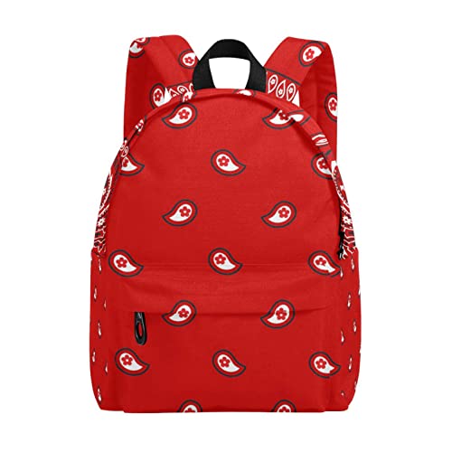 Student Backpack Bandana Red Backpack Bookbag Laptop Backpack Travel Backpack Bag Pack for School,Travel