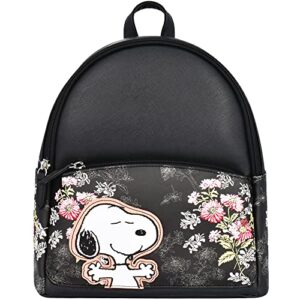 concept one peanuts snoopy mini backpack, small bookbag, black