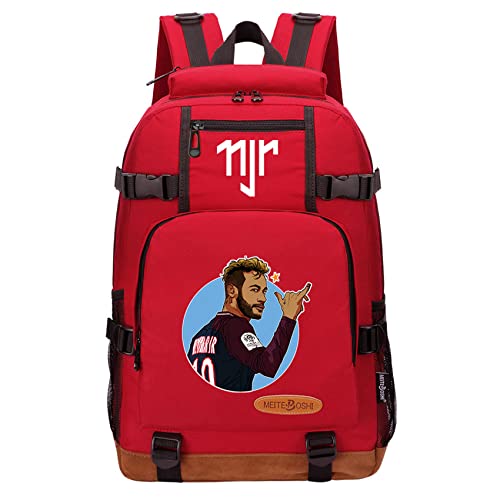 Mayooni Teen Boys Neymar Graphic Student Book Bag Classic Soccer Stars Backpack Casual Canvas Computer Bag for School,Travel