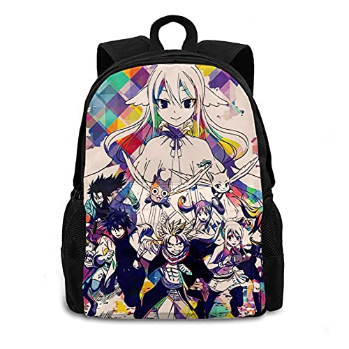 Anime Fairy Tail Backpack Unisex Waterproof 3d Print Bookbag Big Capacity Laptop Bag Travel Daypacks Suitable School Outdoor