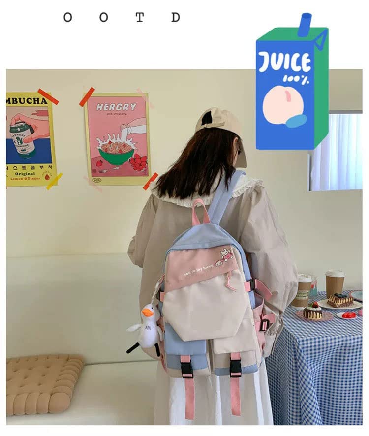 TKBASO Anime Komi Cant Communicate Backpack Komi Shouko San Excited Cosplay Kawaii SchoolBag Girls Green (3)