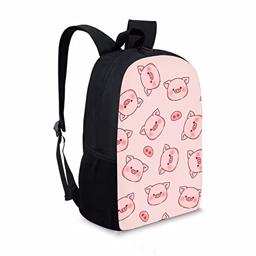 JoyLamoria Shoulder Bag Cute Pink Pig Backpack Non Slip Tote Purse Lunch Bag with Pocket