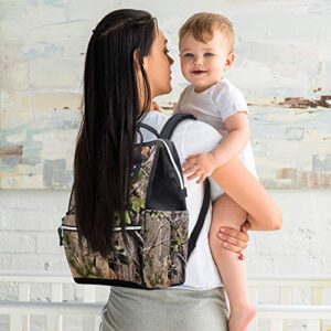 Realtree Camo Diaper Bag Backpack Stylish College School Backpack Casual Daypack Laptop Backpack for Women Men