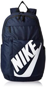 nike backpack, multiple compartments, (obsidian/black/white)