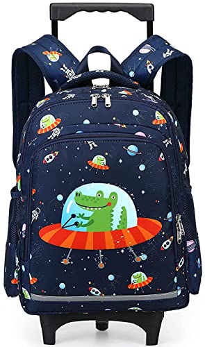 CAMTOP Rolling Backpack With Matching Lunch Bag Kids Luggage Carry On Girls Boys School Bookbags Wheeled Backpack Set