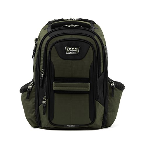 Travelpro Bold Lightweight Laptop Backpack, Olive Green/Black, One Size