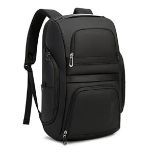 bange trendy laptop backpack for men women smart fashion casual durable 15.6 inch polyester bag with usb port anti theft waterproof 20l 1.37 kg w business travels office colleges schools (black)