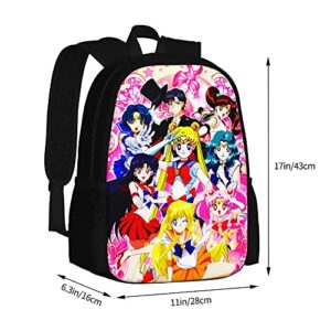 Sulikehz 2PCS Anime Backpack Cartoon Laptop Backpack Travel Daypack M2