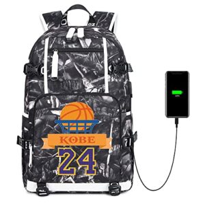 jaja star k-b-24 basketball player multi-functional backpack men’s and women’s travel backpack student schoolbag fan schoolbag (3)