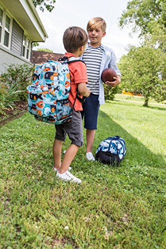 Wildkin Kids 16 Inch Backpack for Boys and Girls, Ideal Size for Kindergarten, Elementary, and Middle School, Perfect for School and Travel, 600 Denier Polyester, BPA-Free (Rip-Stop Black)