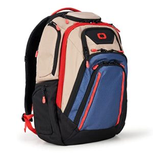 ogio renegade pro backpack, tan/blue/red, 26 liter