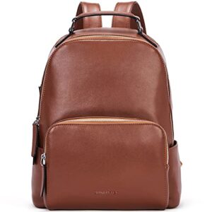 bostanten genuine leather 13 inch laptop backpack for women computer bag travel large college shoulder bag