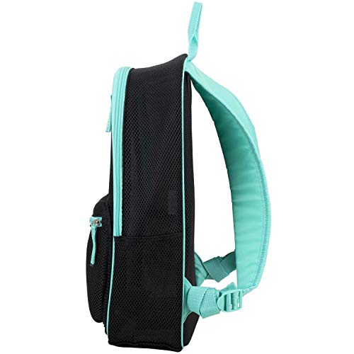 Eastsport Active Semi Transparent Soft Comfortable Mesh Backpack, Black/Turquoise One Size