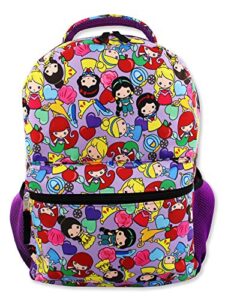 disney princess emoji girl’s 16 inch school backpack bag (one size, purple)
