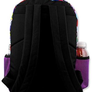 Disney Princess Emoji Girl's 16 Inch School Backpack Bag (One Size, Purple)