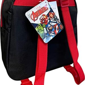 Ruz Avengers Toddle Boy 12 Inch Mini Backpack (Black-Red)