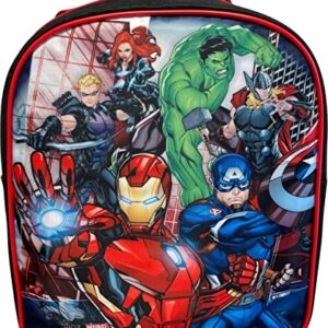 Ruz Avengers Toddle Boy 12 Inch Mini Backpack (Black-Red)