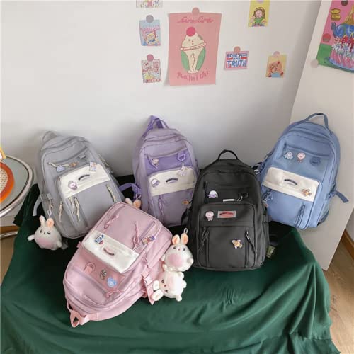 KOWVOWZ Kawaii Large aesthetic Bookbags for Girl Students Back to school Laptop Backpacks 15.6 Inch School Bag with Cute 12.6inx5.1inx16.9in