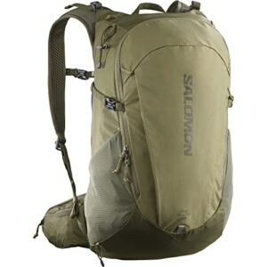 salomon trailblazer 30 unisex backpack 30l hiking trail running, olive green (martini olive)