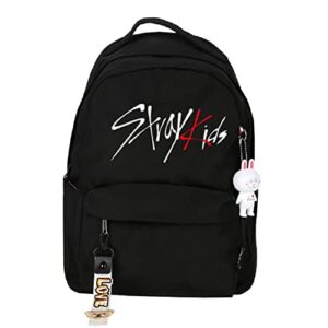 justgogo kpop stray kids backpack daypack laptop bag school bag mochila bookbag j2