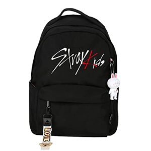 JUSTGOGO KPOP Stray Kids Backpack Daypack Laptop Bag School Bag Mochila Bookbag J2