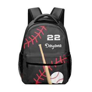 xozoty ball baseball number custom name boys and girls daily bag multi-function casual sport backpack