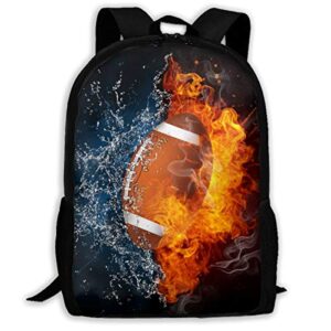 ice fire american football unique outdoor shoulders bag fabric backpack multipurpose daypacks for adult