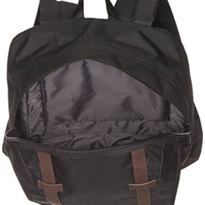 JanSport Cortlandt 15-inch Laptop Backpack - Rugged Vegan Leather Bag, Black