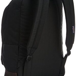 JanSport Cortlandt 15-inch Laptop Backpack - Rugged Vegan Leather Bag, Black