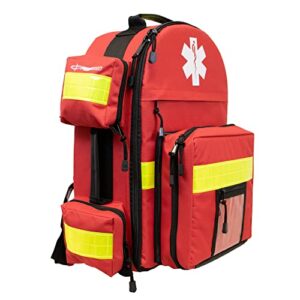 primacare kp-4183 trauma emergency medical supplies tactical 17″x6″x9″ trauma back pack bag for holding o2 tank