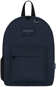 east west b101s bottle holder simple backpack with key holder school bag (navy)