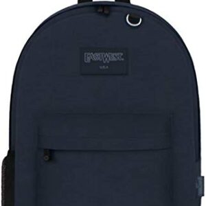 East West B101S Bottle Holder Simple Backpack with Key Holder School Bag (Navy)