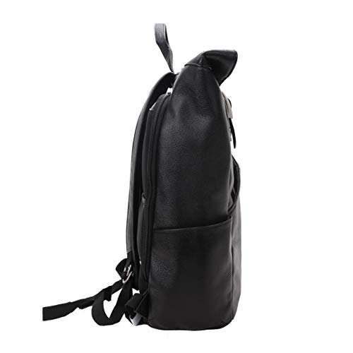 McKleinUSA S Series, Kennedy, Pebble Grain Calfskin Leather, 17" Leather Dual Access Laptop Backpack, Black (88735)