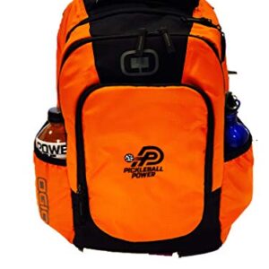 Pickleball Marketplace | Midsize Paddle/Equipment Backpack - Orange - Perfect for Pickleball - 3 Spacious Compartments - Will Hold Multiple Paddles