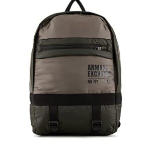 A|X ARMANI EXCHANGE Men's Nylon Colorblock Logo Backpack, Green, OS