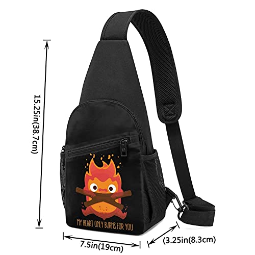 Anime CDFRGVFRTGR Chest Pack Colorful Crossbody Sling Bags Backpack Rucksack Shoulder Bag Fidget Pack For Men Women