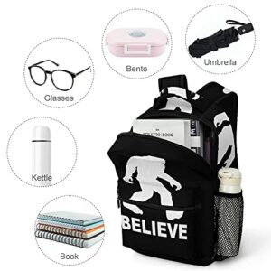 Bigfoot Sasquatch Believe Printed School Bag Cute Bookbags Funny Schoolbag Backpack For Teens
