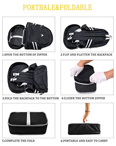 Gym Backpack for Women Waterproof Travel Backpack with Shoe Compartment Wet Pocket Lightweight Sports Backpack for Kid Adults(Standard Black)