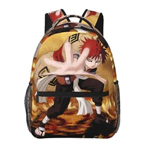 gaara backpack anime casual versatile multi pocket backpack 16″