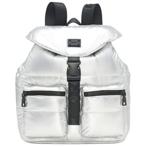 dkny avia backpack, silver/black