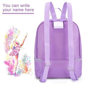 Dance Bags,Ballet Dance Backpack for Girls Ballerina Purple Bag for Dance Toddler Dance Bag Gymnastics Latin Dance Yoga Tap Dance Jazz Storage Bag