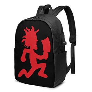 hatchetman-icp school bag unisex fashion black rucksack travel laptop backpack 17 inch