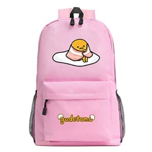 himoop students classic basic school backpack gudetama casual daypacks large durable rucksack for boys girls