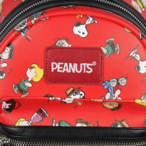 Peanuts Snoopy Charlie Brown Linus Lucy Sally Marcie Toss Print Mini Backpack