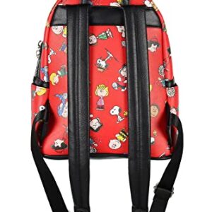 Peanuts Snoopy Charlie Brown Linus Lucy Sally Marcie Toss Print Mini Backpack