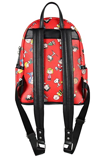 Peanuts Snoopy Charlie Brown Linus Lucy Sally Marcie Toss Print Mini Backpack