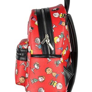 Peanuts Snoopy Charlie Brown Linus Lucy Sally Marcie Toss Print Mini Backpack