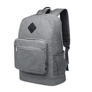 wandf foldable backpack with shoe pocket wet compartment for men women (grey)