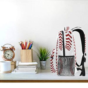 Oarencol Sport Baseball Softball Pattern Backpacks School Book Travel College Shoulder Bag